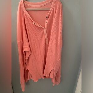 Aerie Waffle Henley Button Up